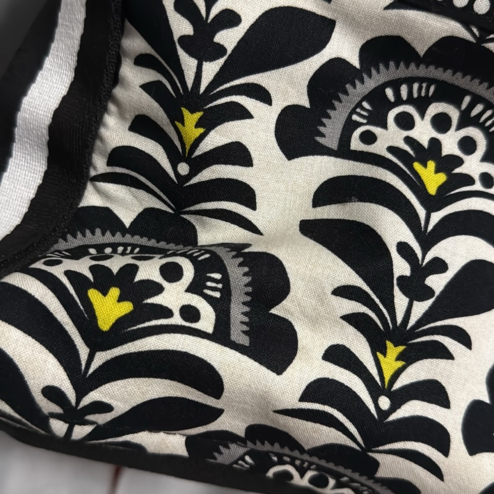 Large Vera Bradley Tote Bag-Black/White/Gray-Open Top-Reusable Bag Included-GUC - Picture 11 of 16